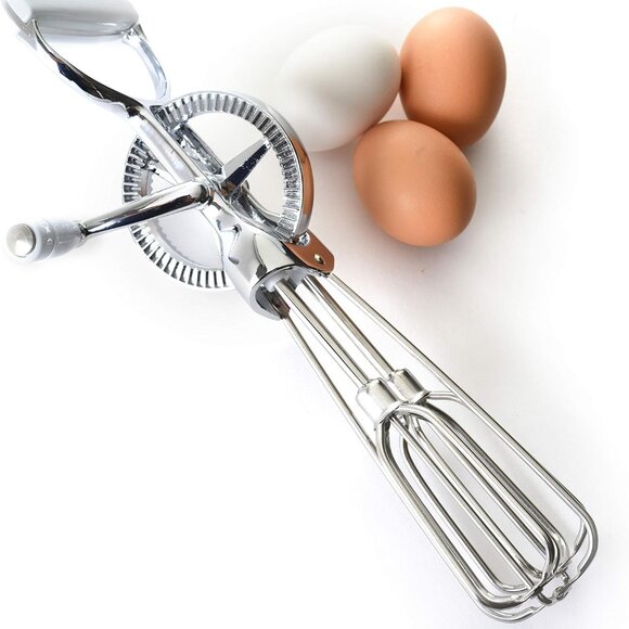 Classic Hand Crank Style EGG BEATER Stainless Steel Mixer 🧑‍🍳 - Picture 1 of 10